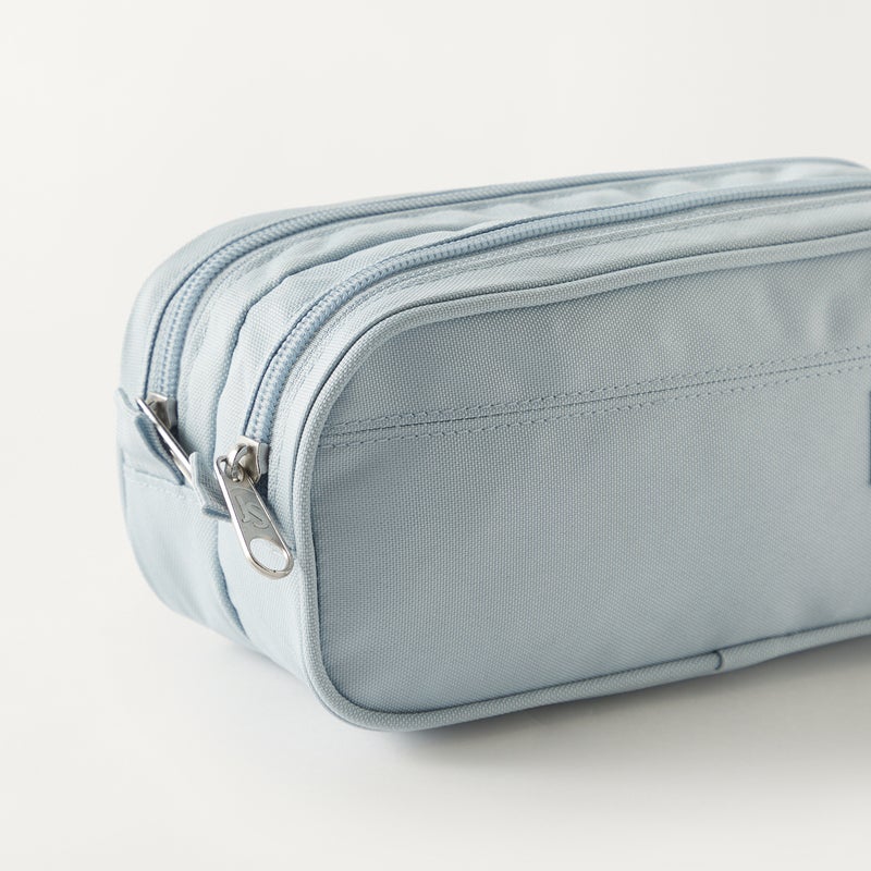 JANSPORT حقيبة أقلام زرقاء صلبة ذات قسمين للأطفال - Image 3